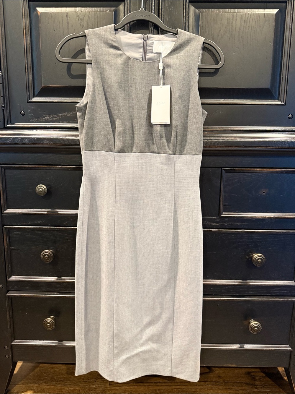 NWT Boss Two-Tone Gray Midi Dress